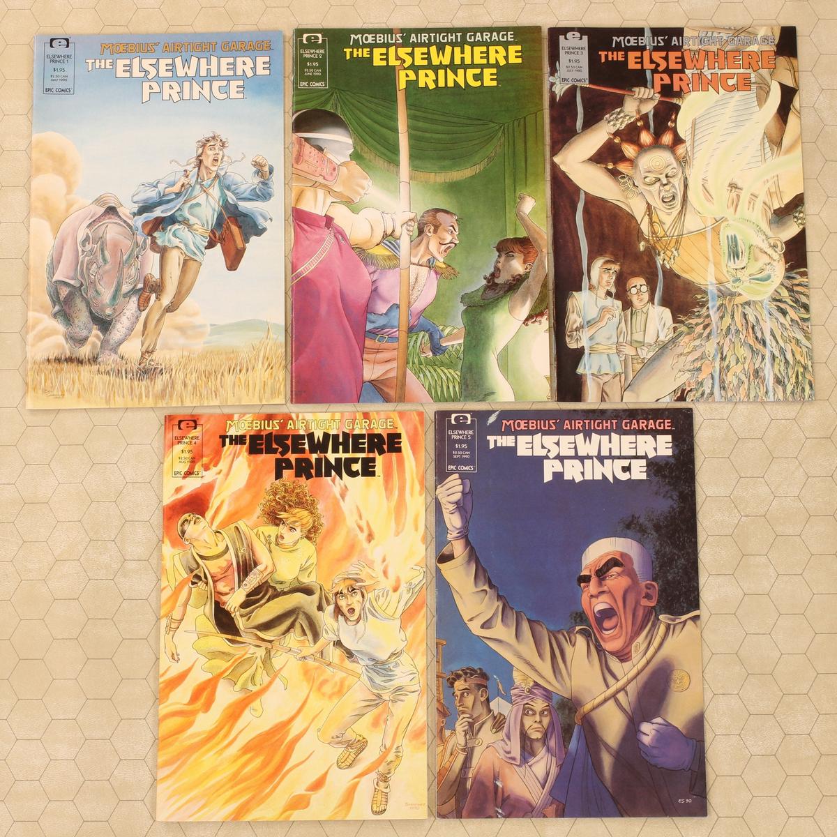 ELSEWHERE PRINCE  #1 – 5 (1990)  Set (Marvel EPIC Comics lot)