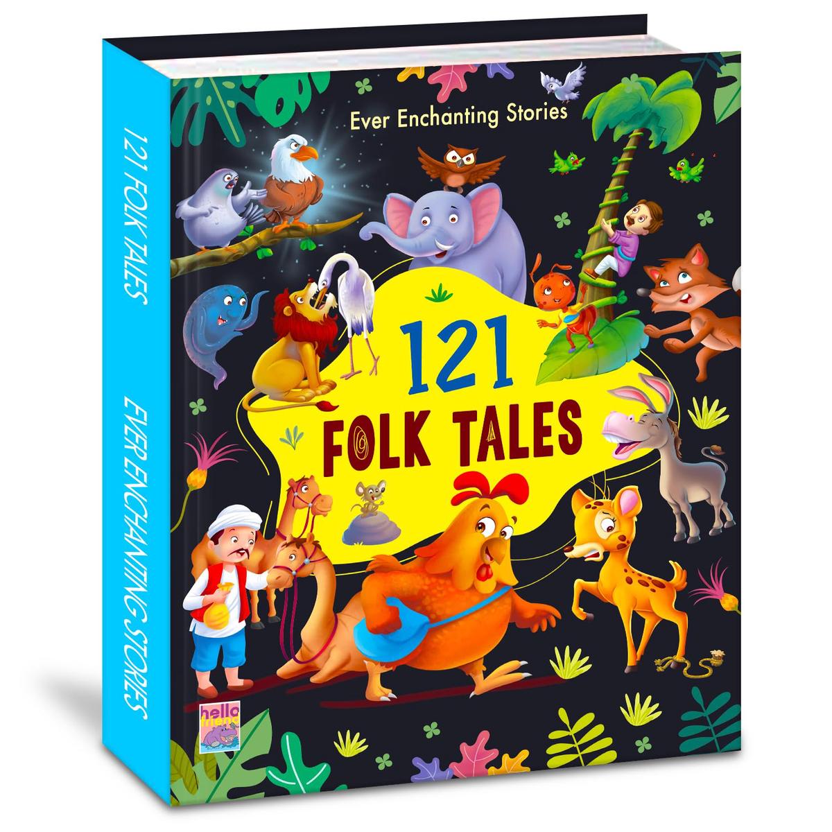 121 Folk Tales – Illustrated Story Books for Kids and Childrens – Bedtime Traditional Short Stories with Colourful Pictures in English | Hello Friend Books – Ages 3+ Years (121 Short Stories