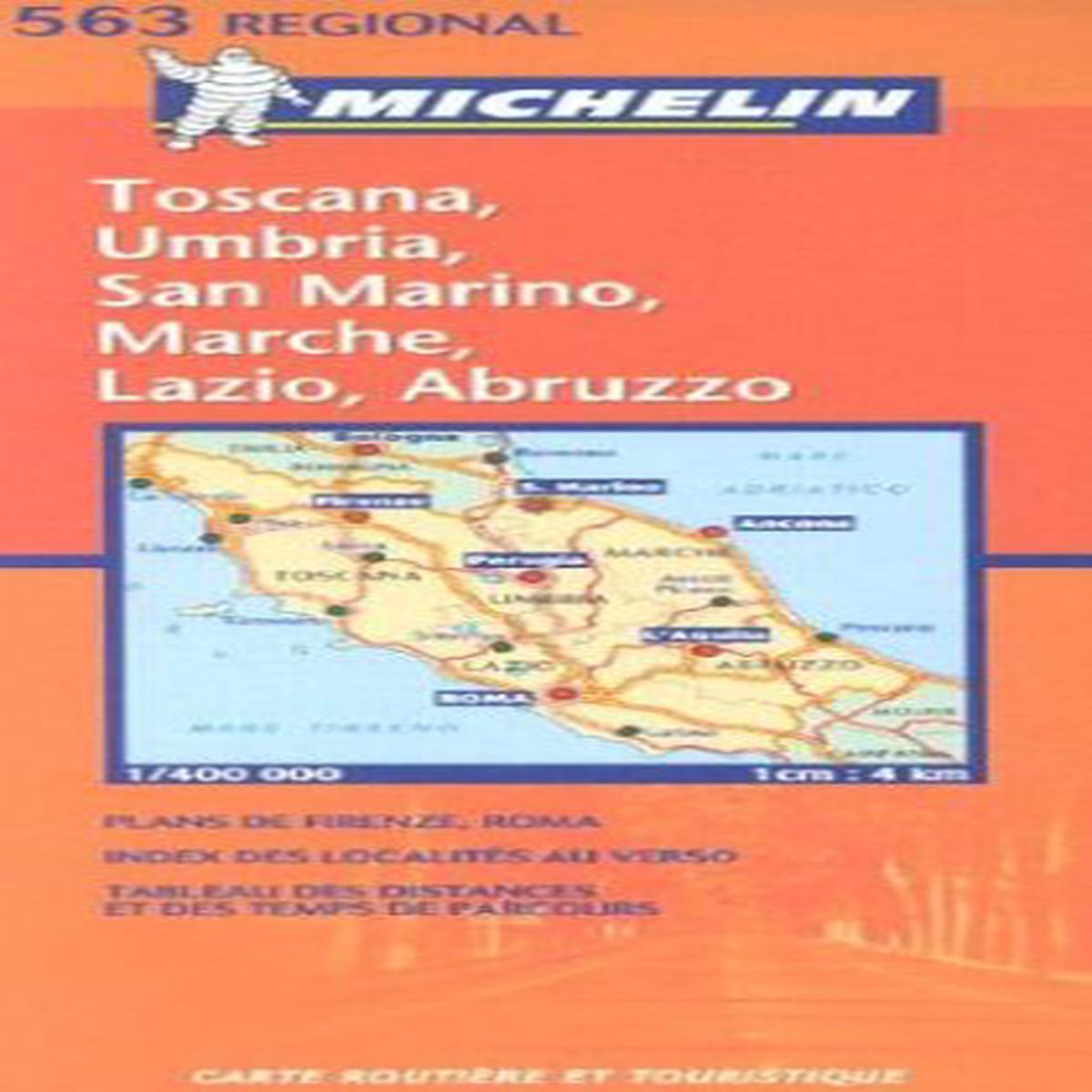Michelin Toscana, Umbria, San Marino, Marche, Lazio, Abruzzo (Michelin Maps) Michelin Travel Publications