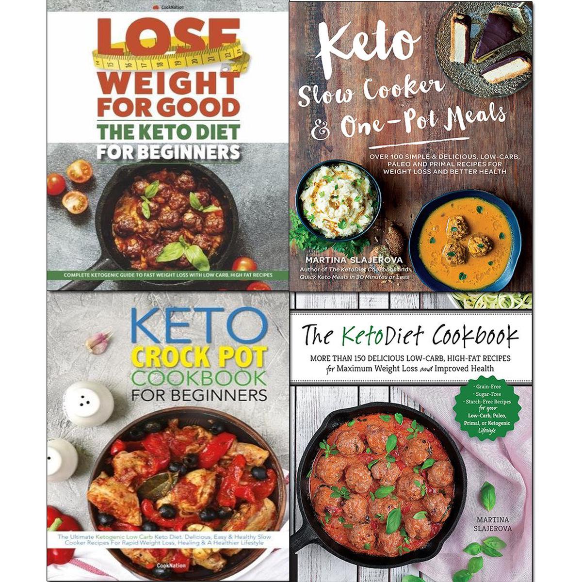 Keto Slow Cooker & One-Pot Meals, Crock Pot and Keto Diet for Beginners 4 Books Collection Set – Non Fiction – Paperback