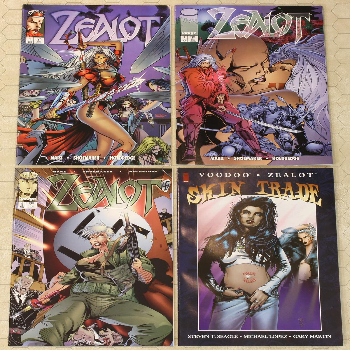 ZEALOT 1 8211 3 SKIN TRADE 1 (1995) NM set (Image Comics lot)
