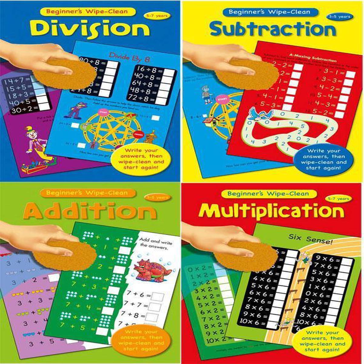 Beginners Maths Wipe Clean Books First Learning