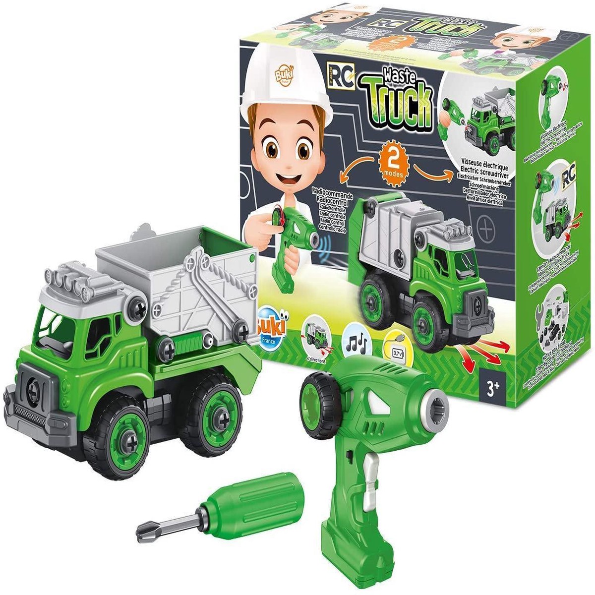 BUKI France 9021 Remote-controlled Garbage Truck To Build
