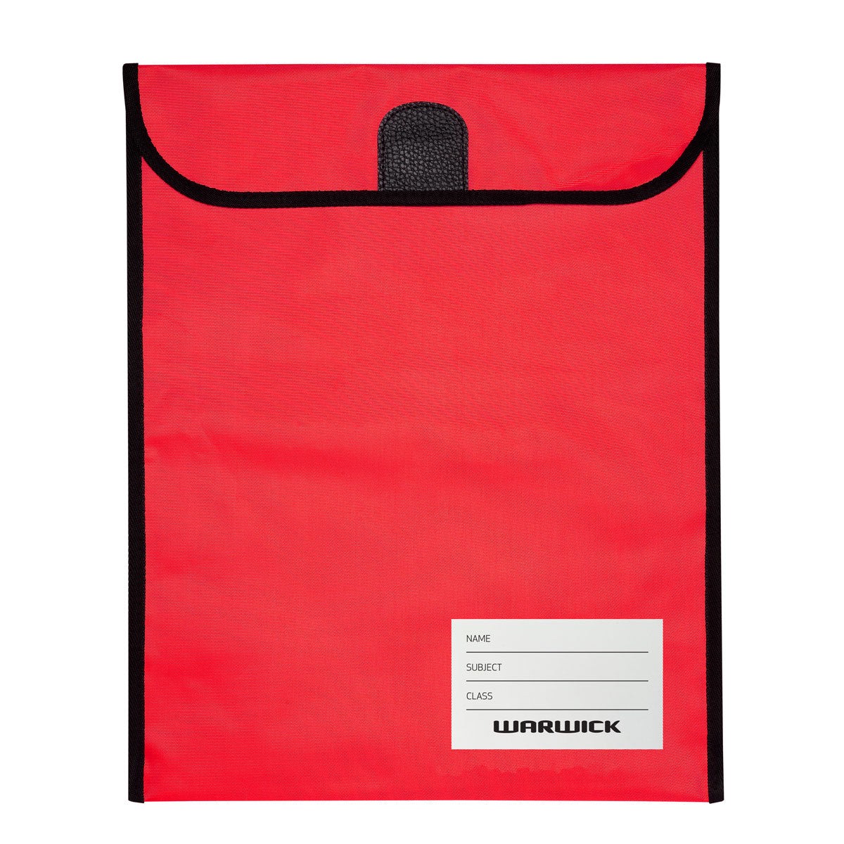 Warwick Homework Bag, Medium, 290mm x 360mm, Hook & Loop Closure, Red