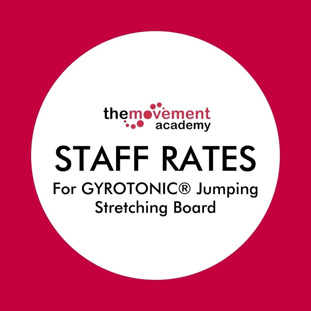 Staff Rates for GYROTONIC Jumping Stretching Board