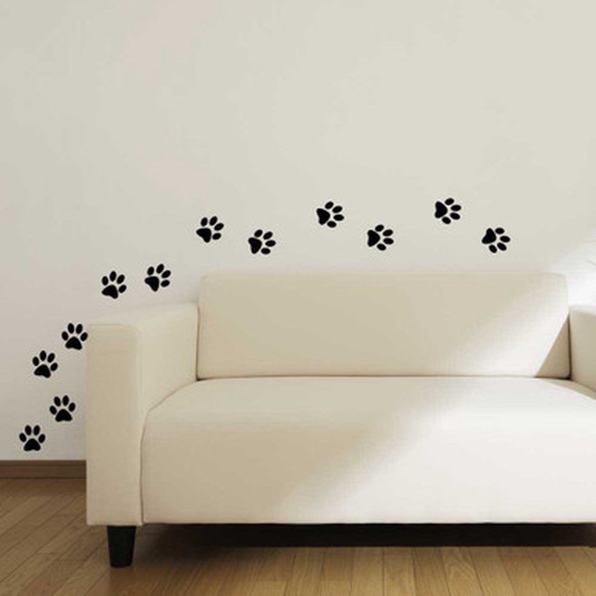 Vinyl Sticker Cat Paw Print Wall Decals for Home Decor, Pet Shop, School Classroom, Office, Animal Lovers