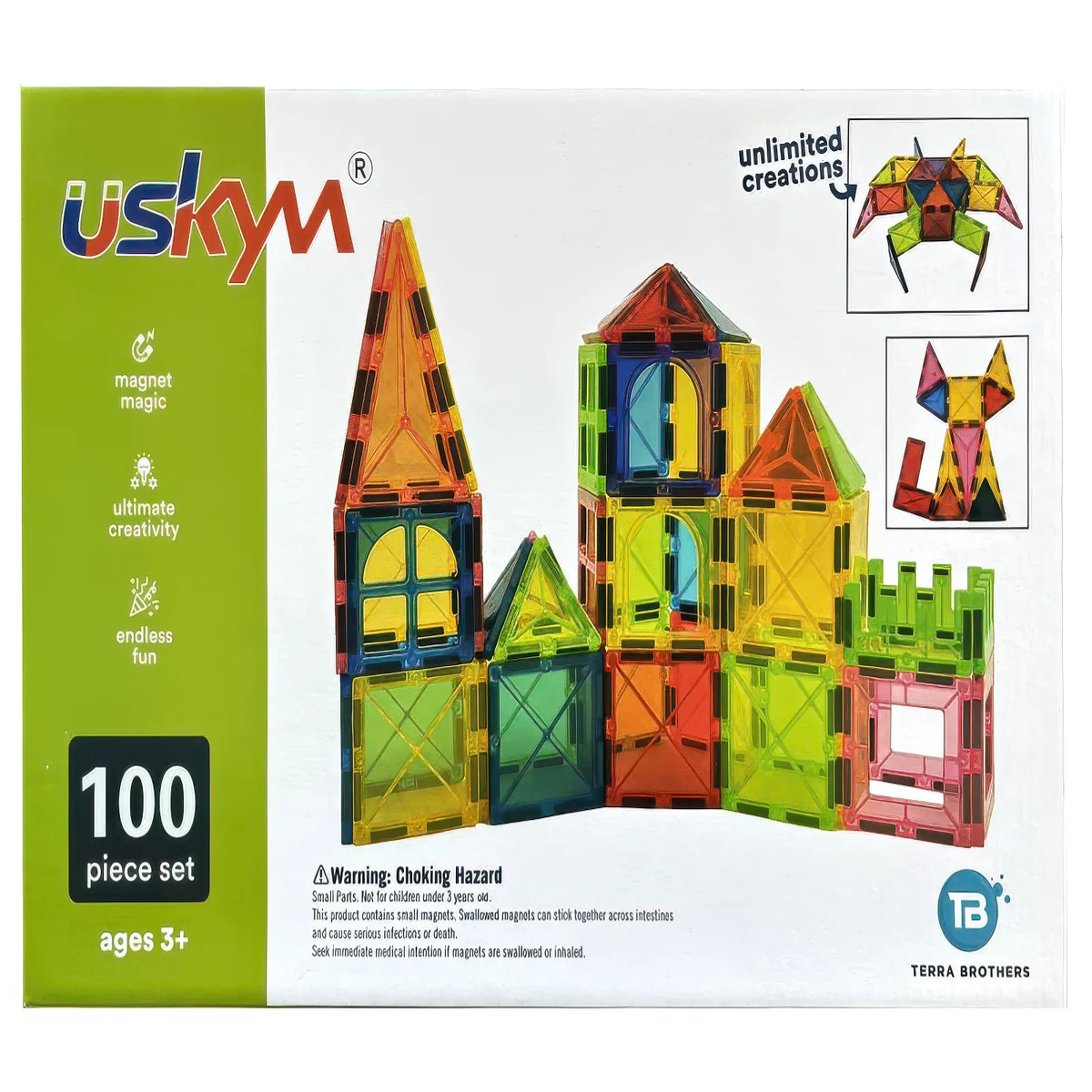 USKYM Magnetic Construction Set 100PCS