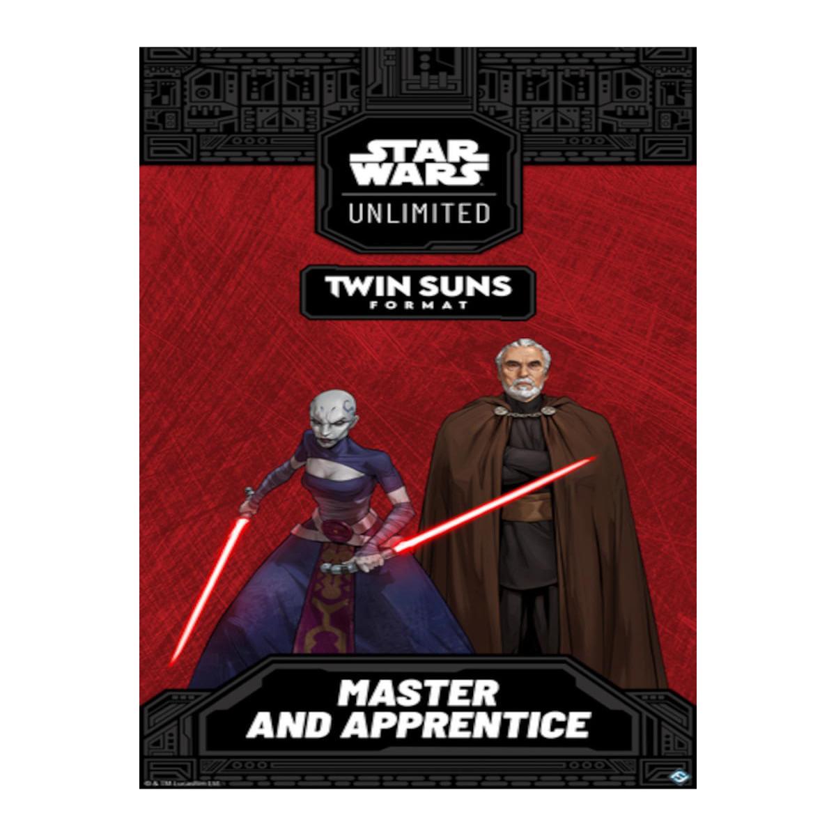 Asmodee | Star Wars: Unlimited TCG | Master and Apprentice: Count Dooku and Asajj Ventress Twin Suns Deck | Prebuilt 80-Card Multiplayer Deck | Age 12+ | 3 to 4 Players | 20 Min