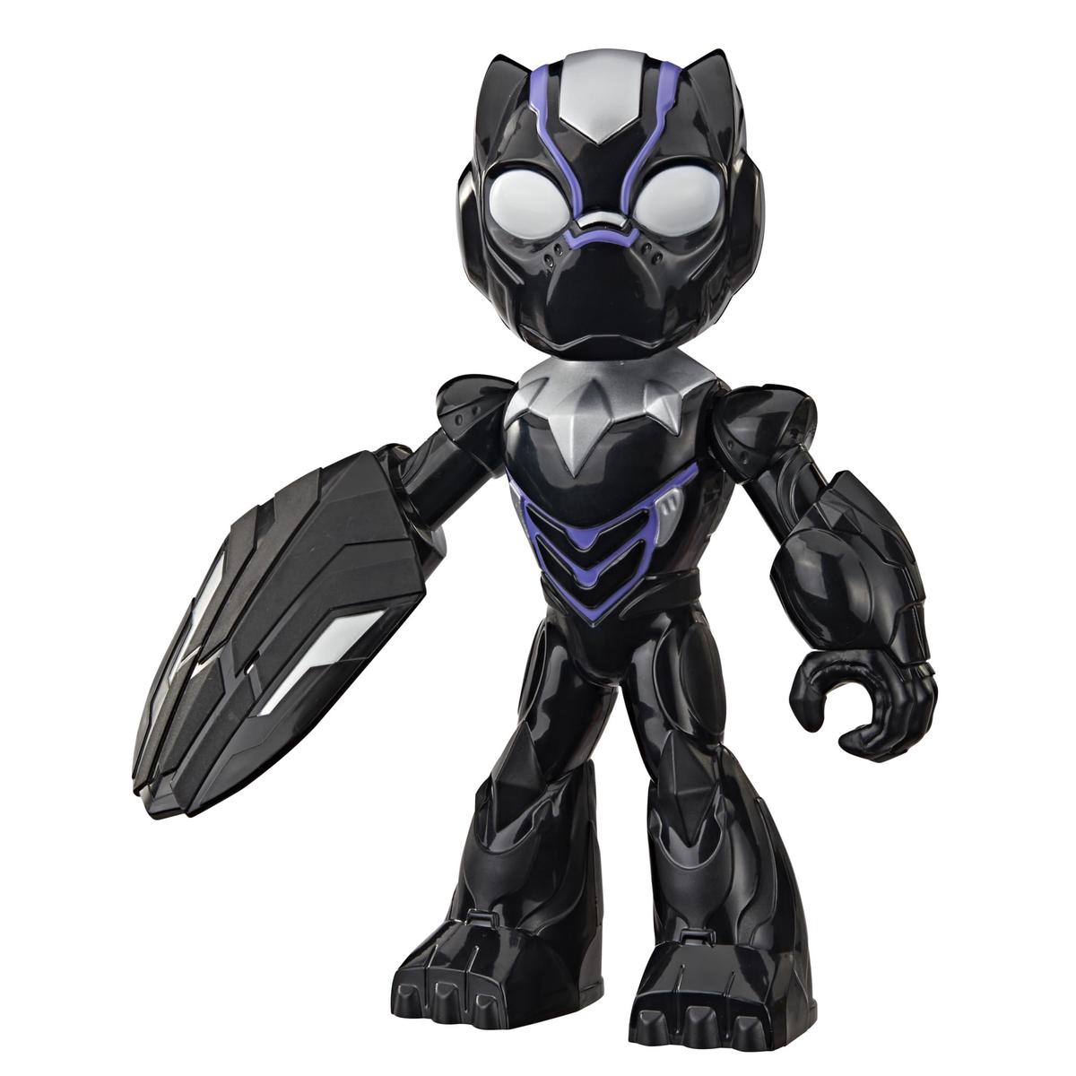 Iron Man and His Awesome Friends Marvel Black Panther Action Figure  22.8 cm (9 Inch) Oversized Toy with Accessory, Ages 3+
