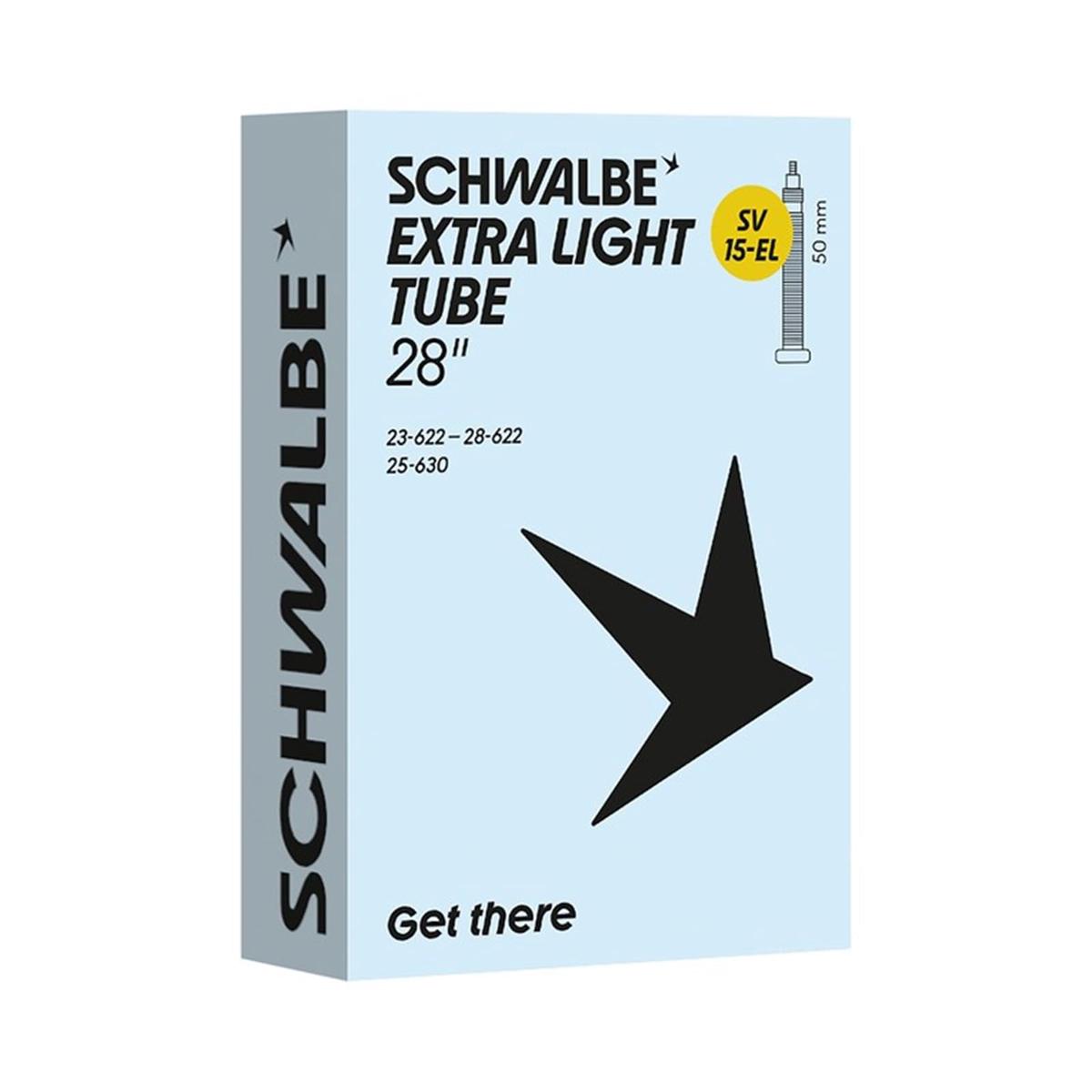 Schwalbe Fahrradschlauch SV15-EL EXTRA Light 23/28-622/630 IB Black 50mm
