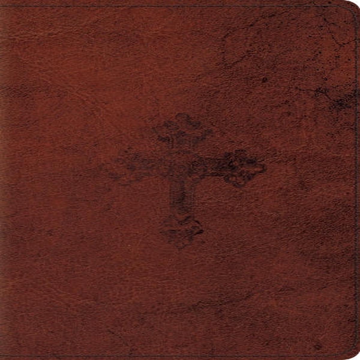 ESV Compact Bible (TruTone, Walnut, Weathered Cross Design