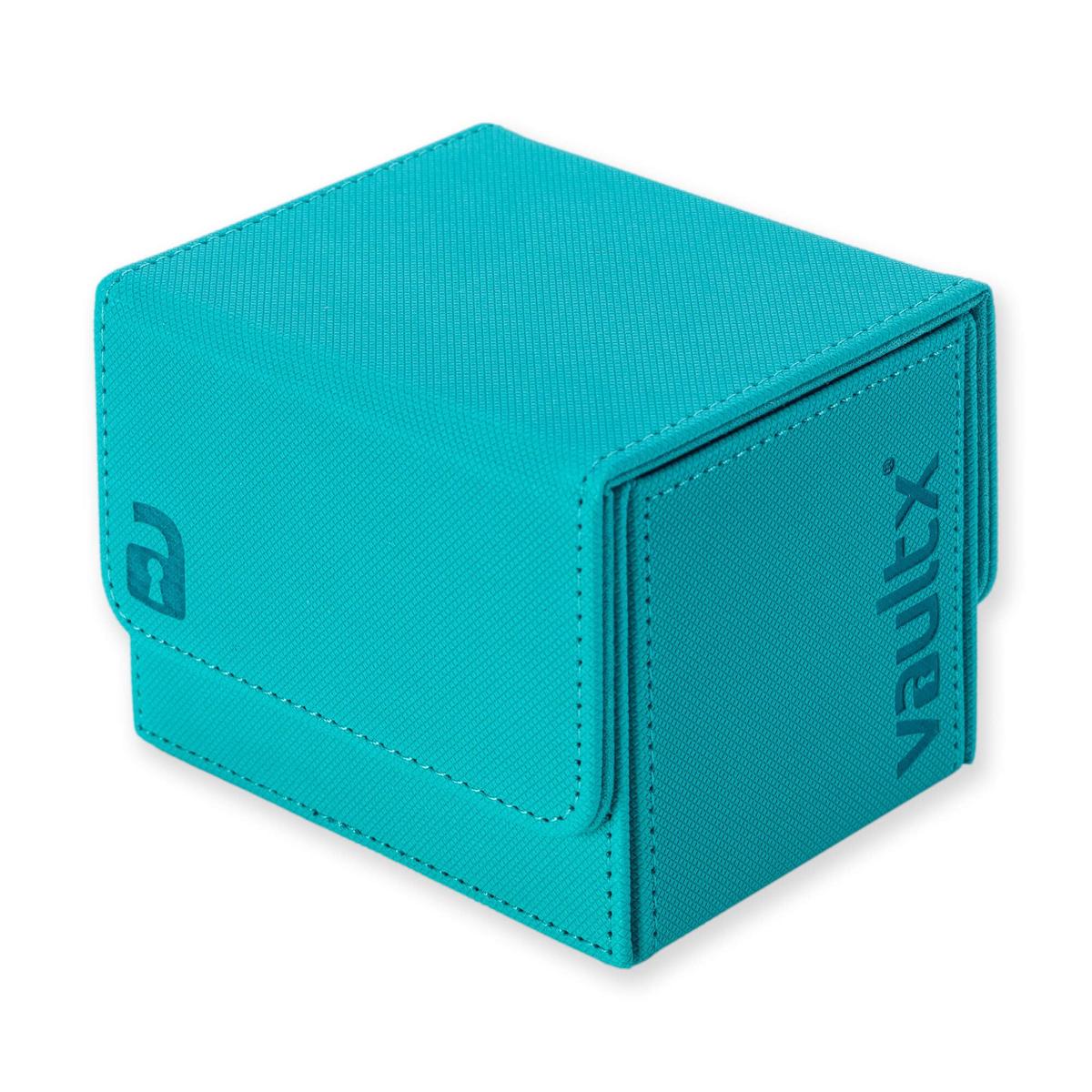 Vault X Trading Card Sideloading Deck Box, 100+ sleeved cards, Premium Exo-Tec Material, Card Holder Storage Box, Detachable Magnetic Lid, for MTG Commander Game, TCG (Teal