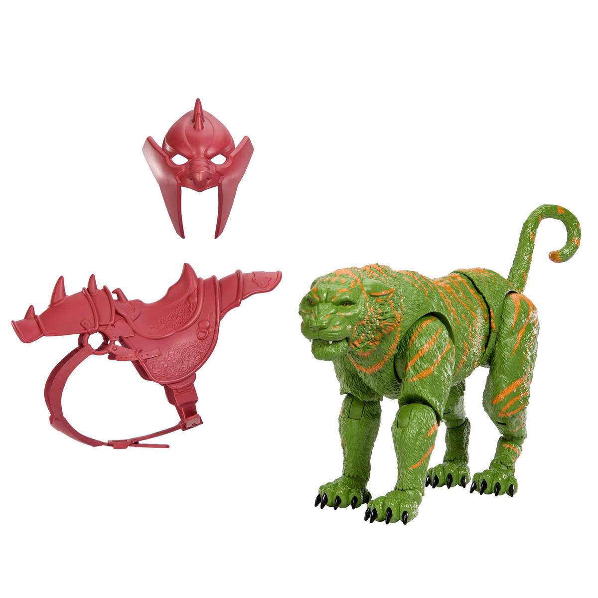 Masters of the Universe Chronicles - Gatto da Battaglia, action figure in scala 1:12 ispirata al film del 2026, tigre con sella e armatura, occhi di vetro e mandibola articolata, 6+ anni, JKJ32