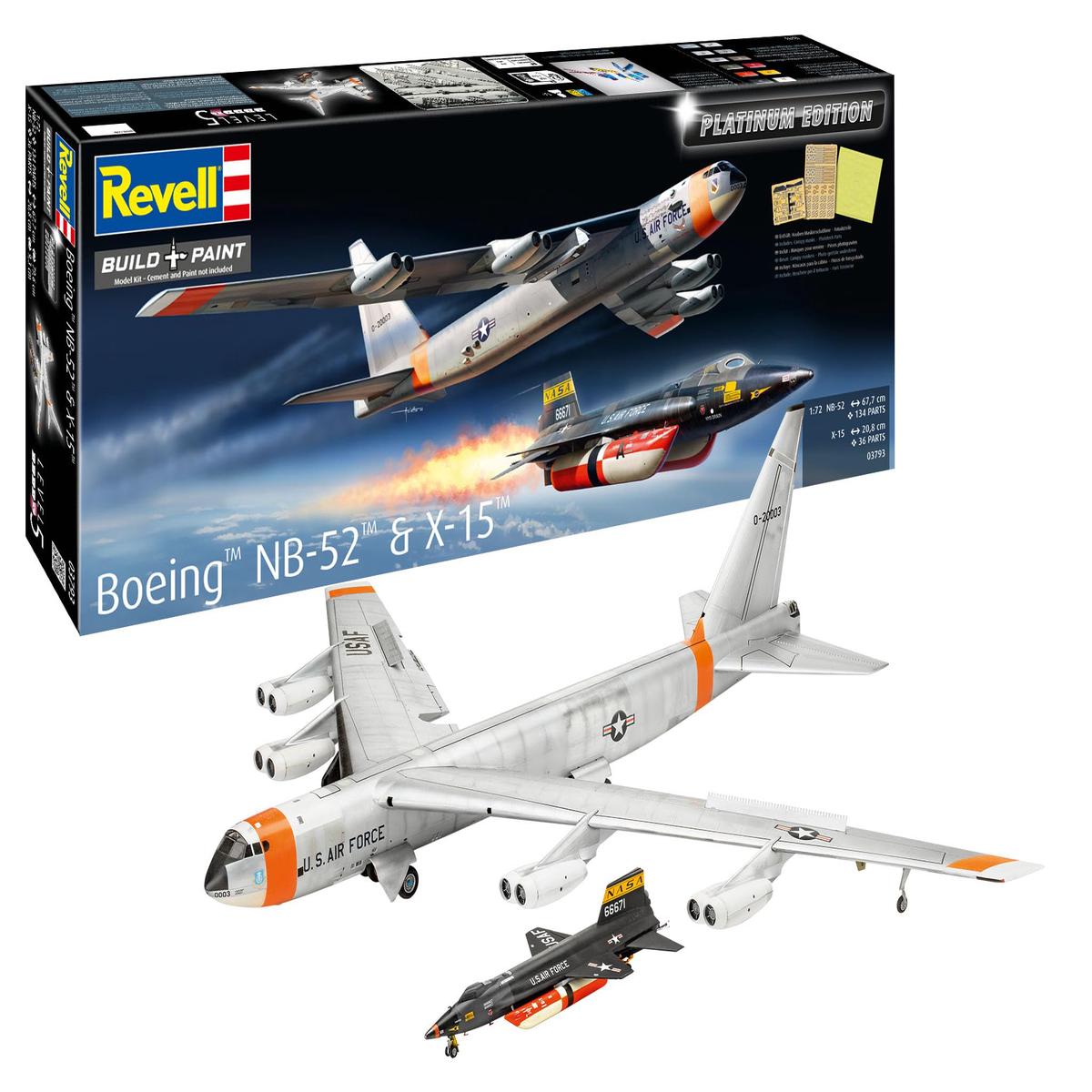 Revell 03793 B-52D Stratofortress Platinum Edition Aircraft 1:72 Scale Unbuilt/Unpainted Plastic Model Kit