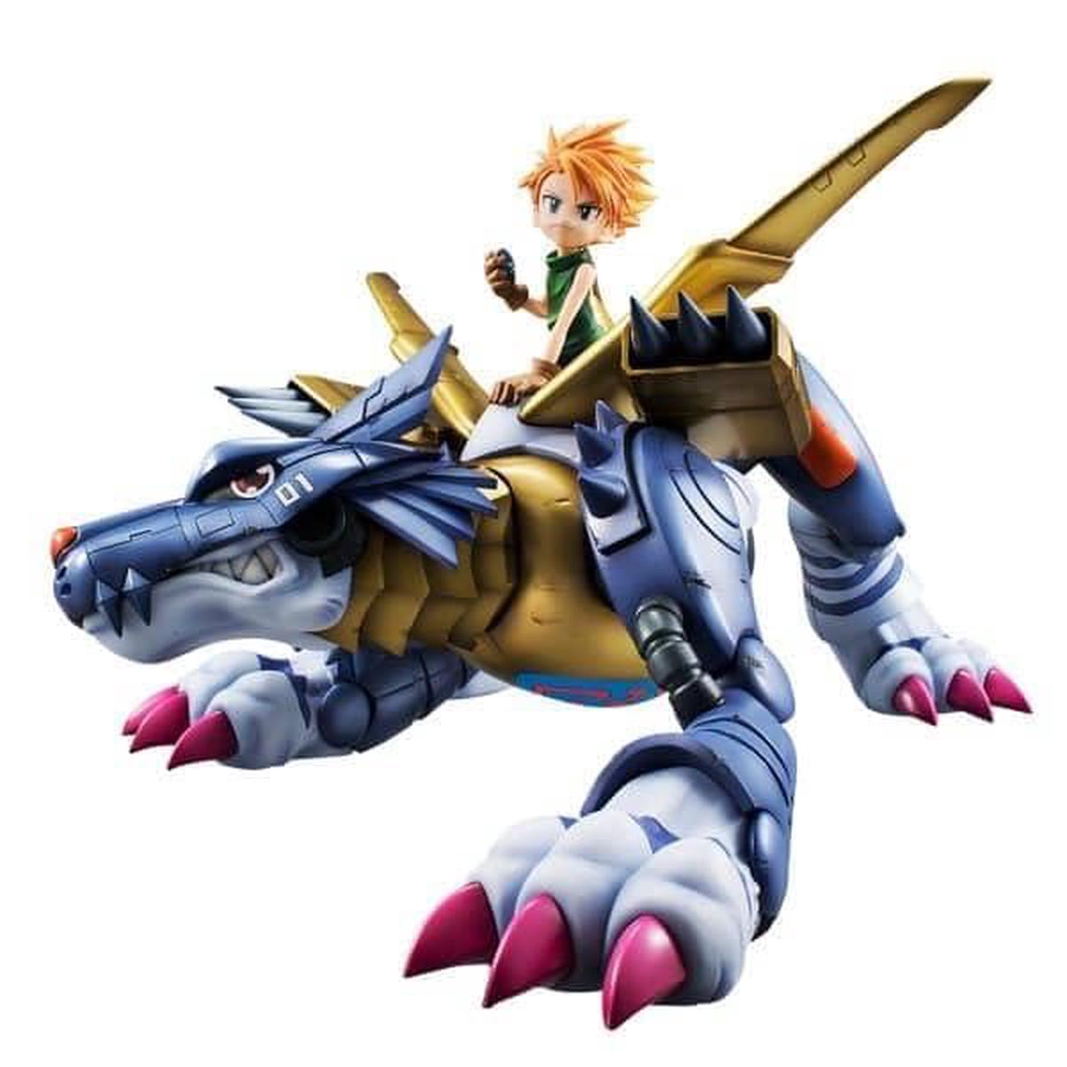 Megahouse Garurumon & Ishida Yamato Digimon Adventure Metal Figure - Precious G.E.M. Series MH843822, Multi-Colour, Collectible Figure, Ideal for Anime Fans