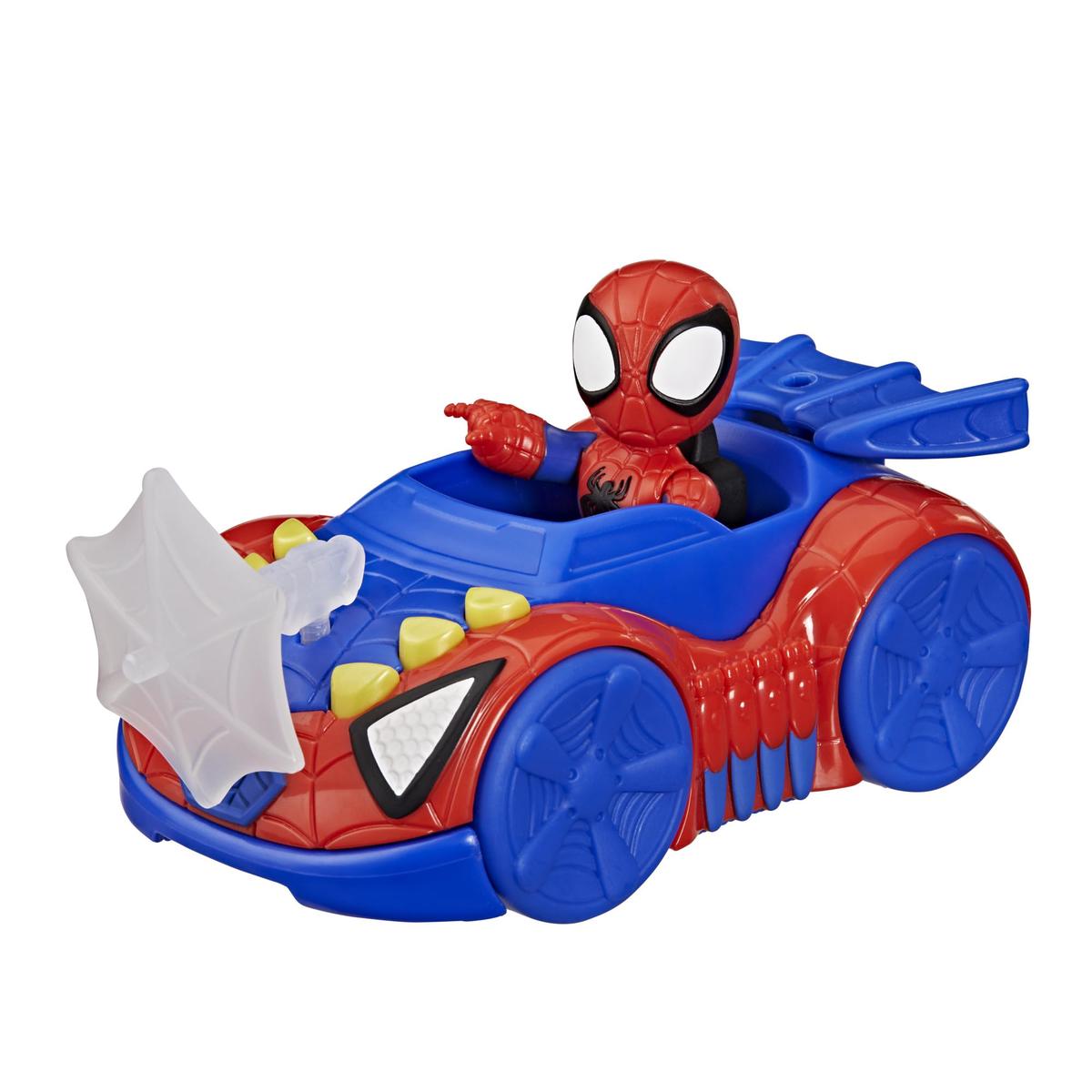 Marvel Spidey and His Amazing Friends Spidey Web Crawler Toy Car with 7.6-cm (3 Inch) Action Figure & Accessory, Super Hero Toys, Children Ages 3+