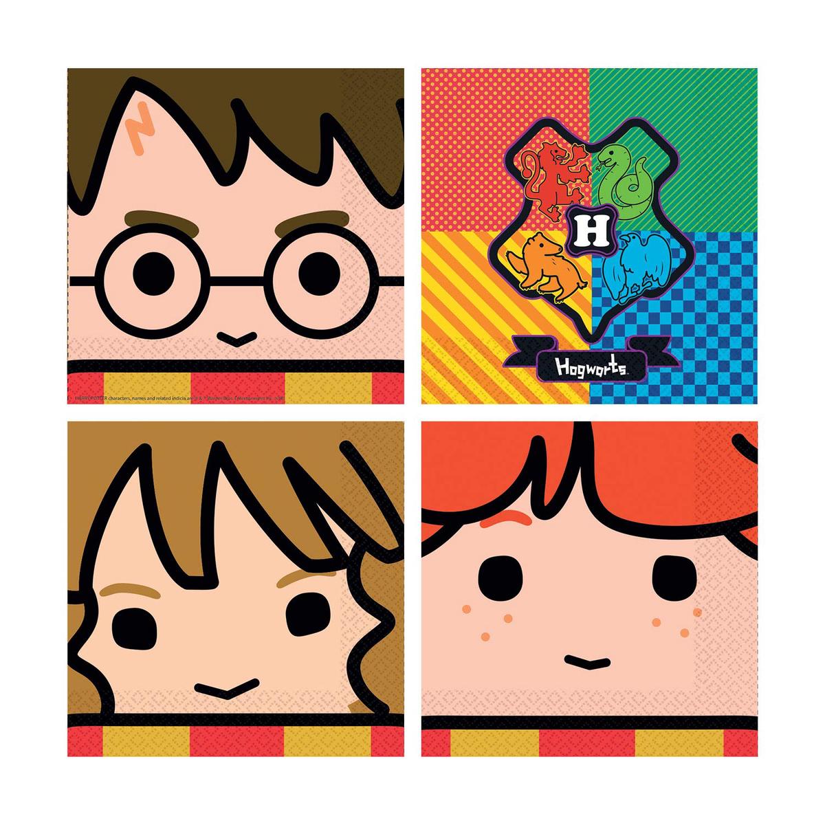 Amscan International Harry Potter - Tovaglioli per il pranzo, confezione da 16 Luminoso.