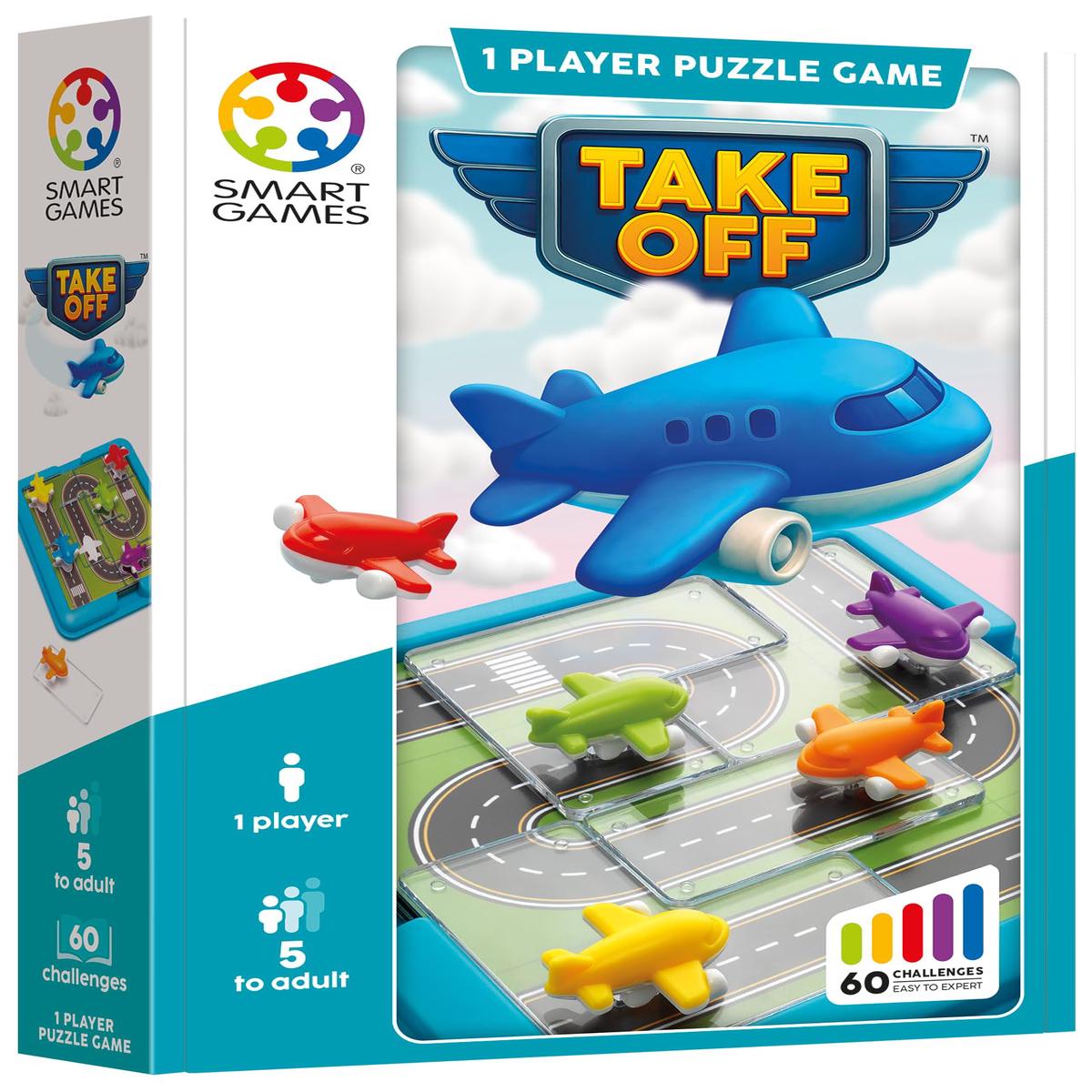 SmartGames - Take Off, 1 Player Puzzle Game with 60 Challenges, Ages 5+