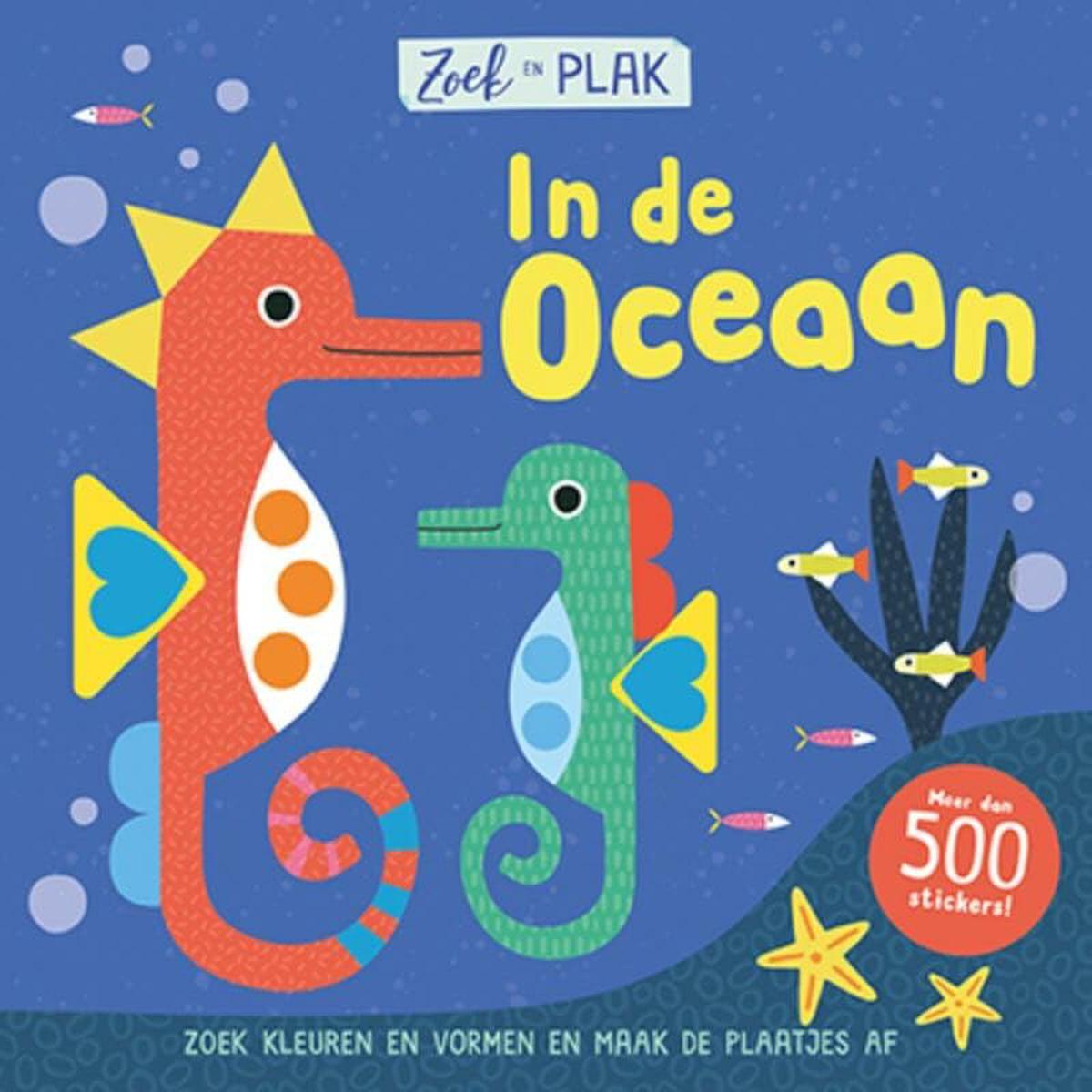 Zoek en plak - In de oceaan: zoek kleuren en vormen en maak de plaatjes af
