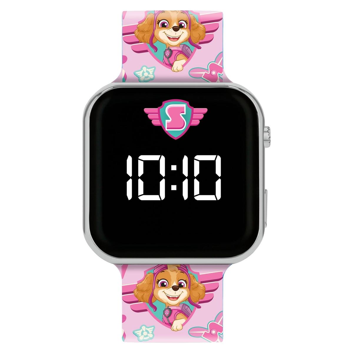 Accutime Paw Patrol Skye Pink Printed Strap LED Watch PAW4628