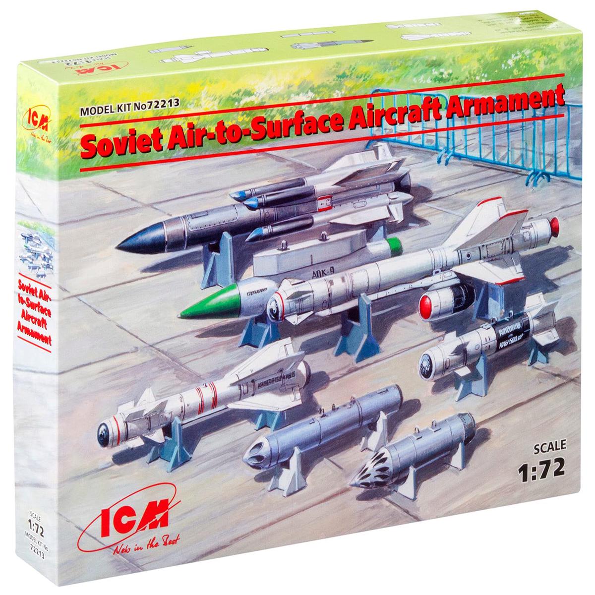 ICM ICM72213 1:72-Armamento aereo sovietico (missili/bombe