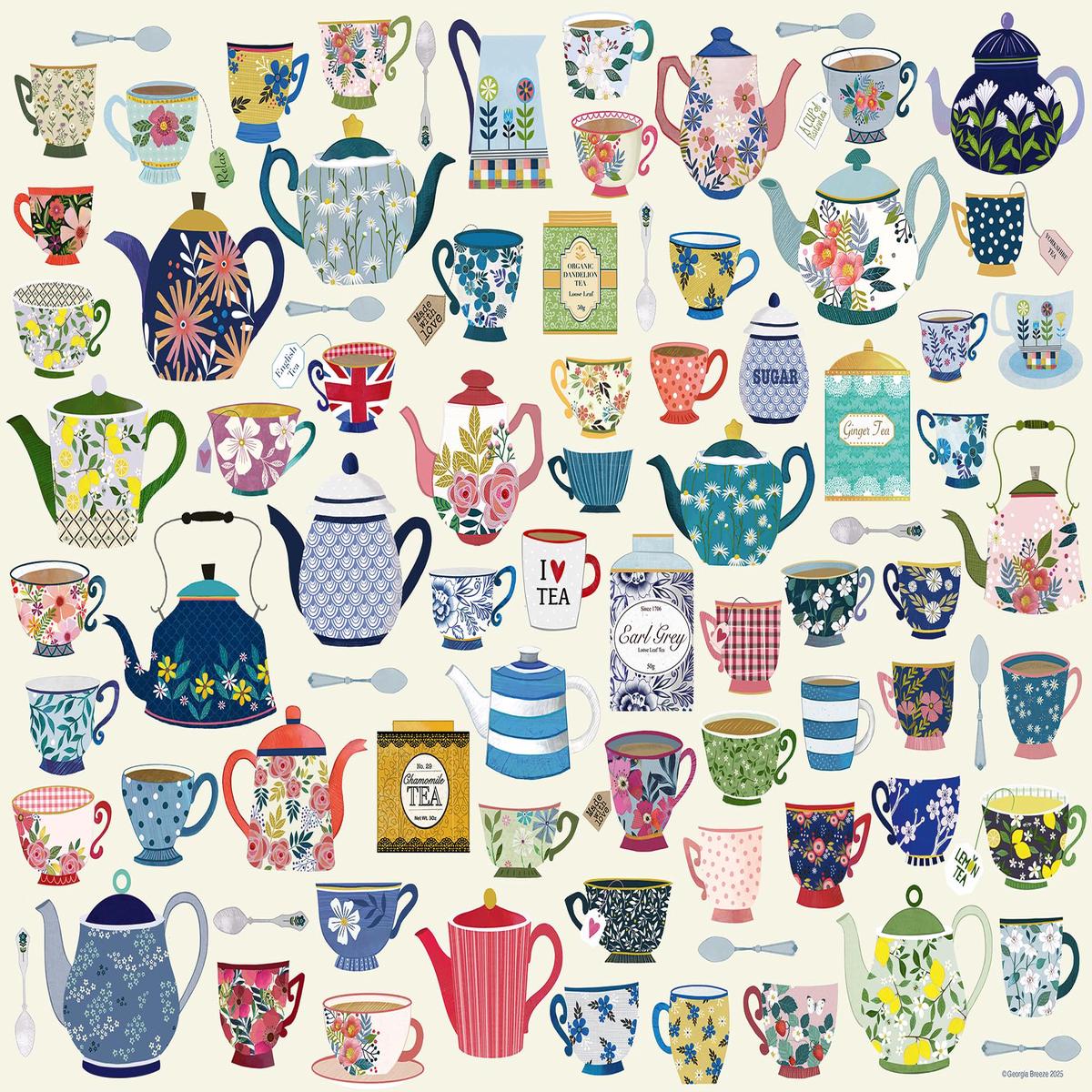 Ravensburger Time for Tea 500 piece Jigsaw Puzzle - Puzzle Championships for Adults and Kids Age 10 Years Up