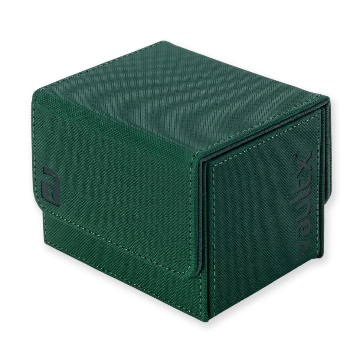 Vault X Trading Card Sideloading Deck Box, 100+ sleeved cards, Premium Exo-Tec Material, Card Holder Storage Box, Detachable Magnetic Lid, for MTG Commander Game, TCG (Green