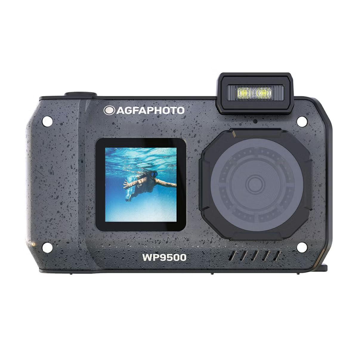 AgfaPhoto Realishot WP9500 - Appareil Photo Numrique Waterproof, tanche 7m, 24 MP, Zoom 18X, Vido 4K, Double cran 2.9/1.4 - Noir