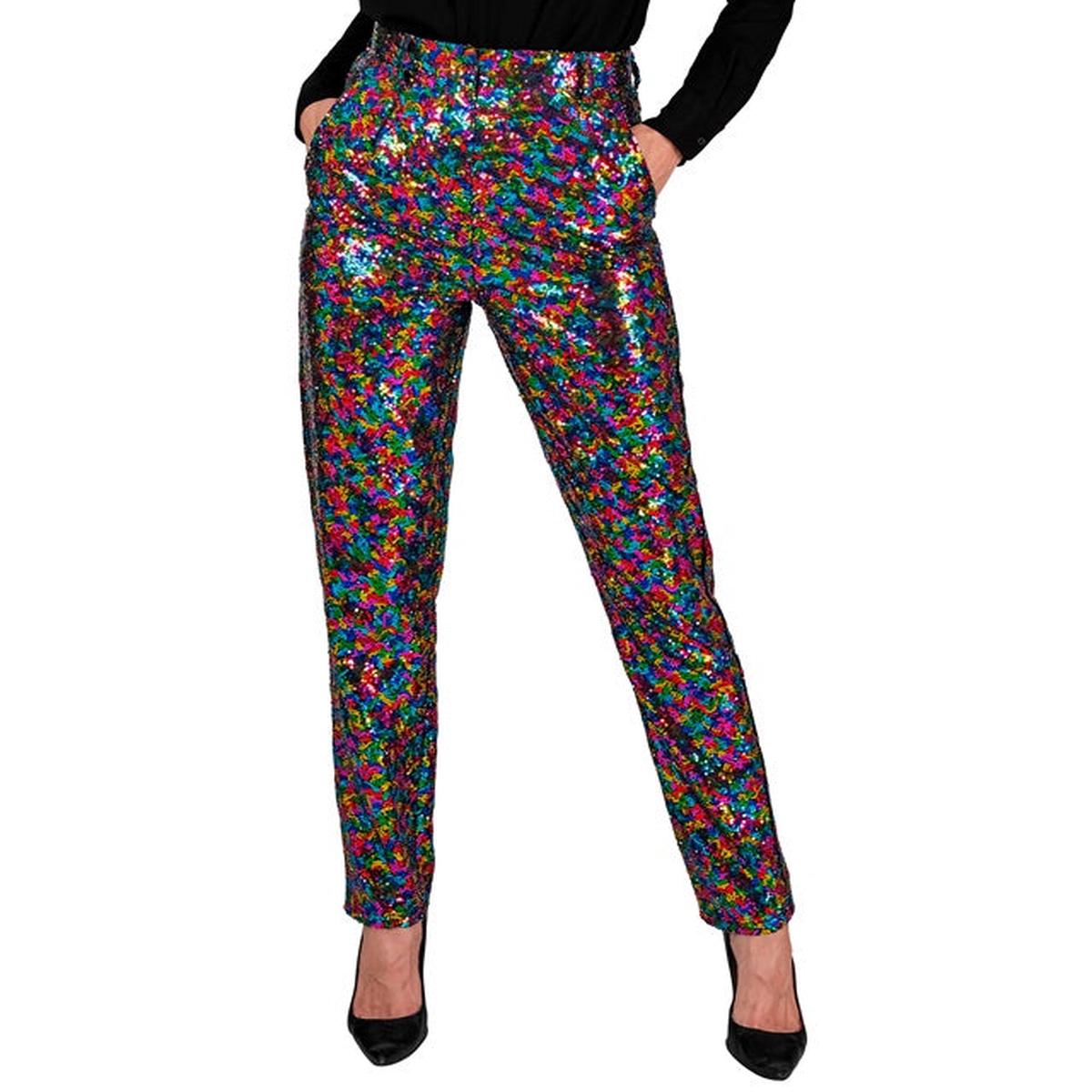 Widmann Party Fashion Pants (Multicolor Sequin Pants) (L) Different Colors