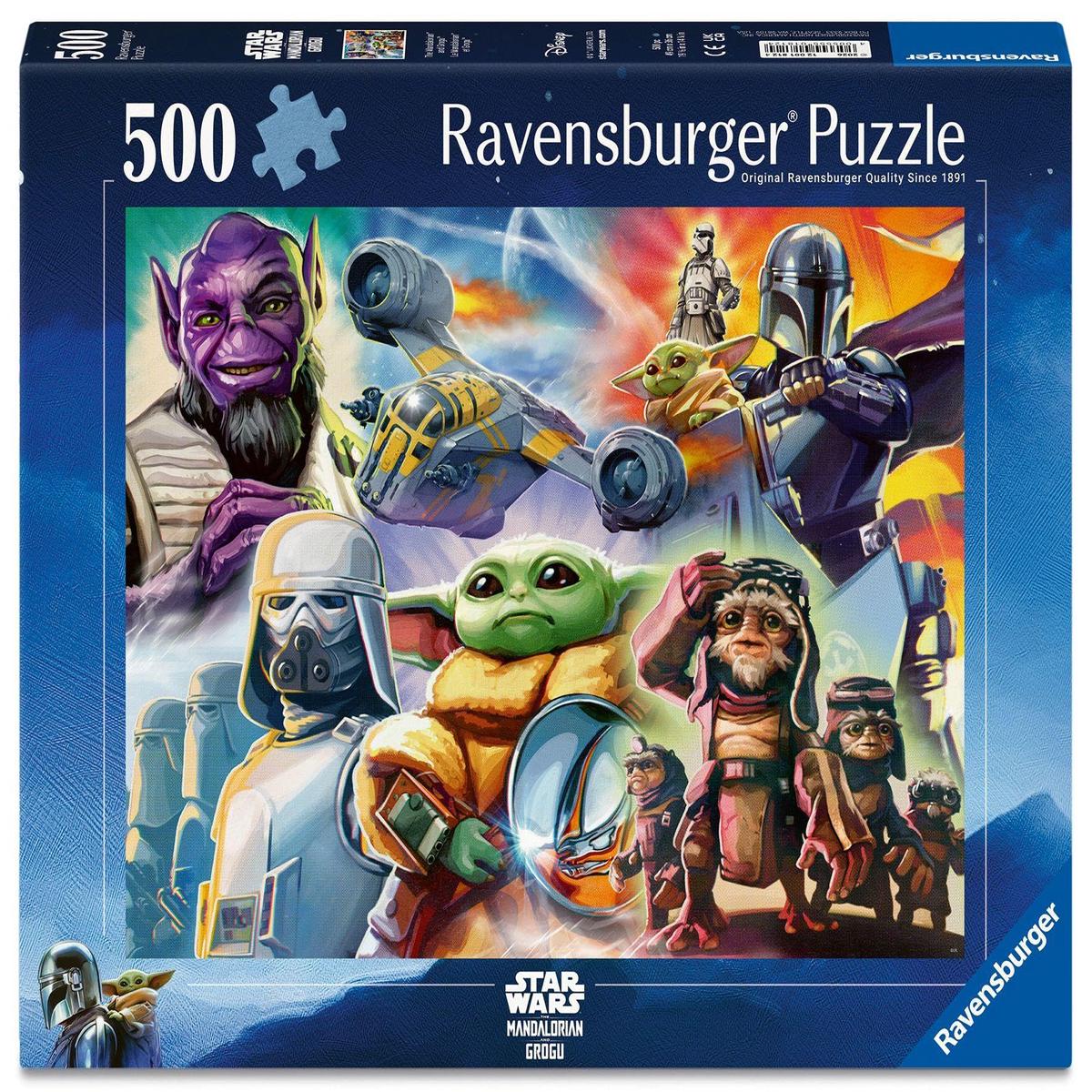 Ravensburger Puzzle 500 Pezzi Star Wars: Mandalorian  Puzzle Adulti +14 anni, 49 x 36 cm, Puzzle per Adulti Star Wars, Collezione 500 Pezzi, Idee Regalo