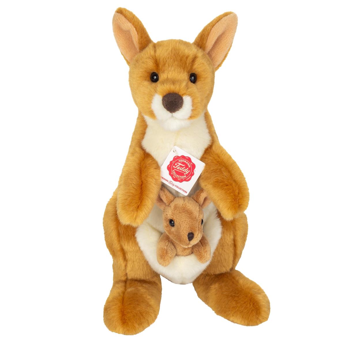 Teddy Hermann - Kangaroo With Baby 30 Cm (916338)