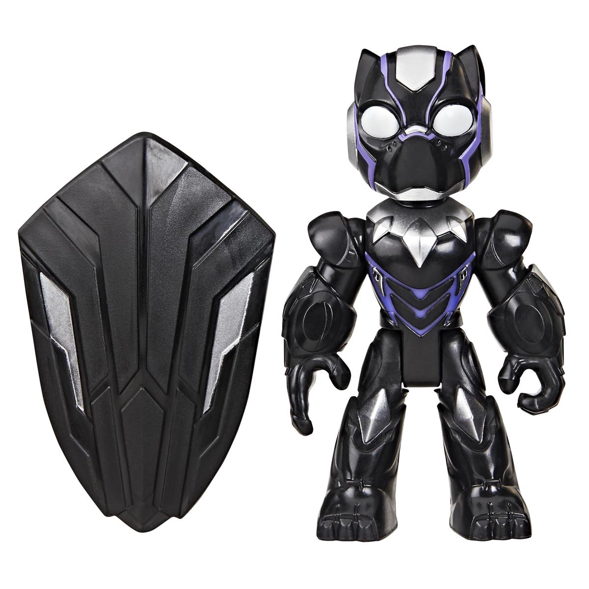 Iron Man and His Awesome Friends Marvel Black Panther Action Figure with Accessory  7.6 cm (3 Inch) Toy, Ages 3+