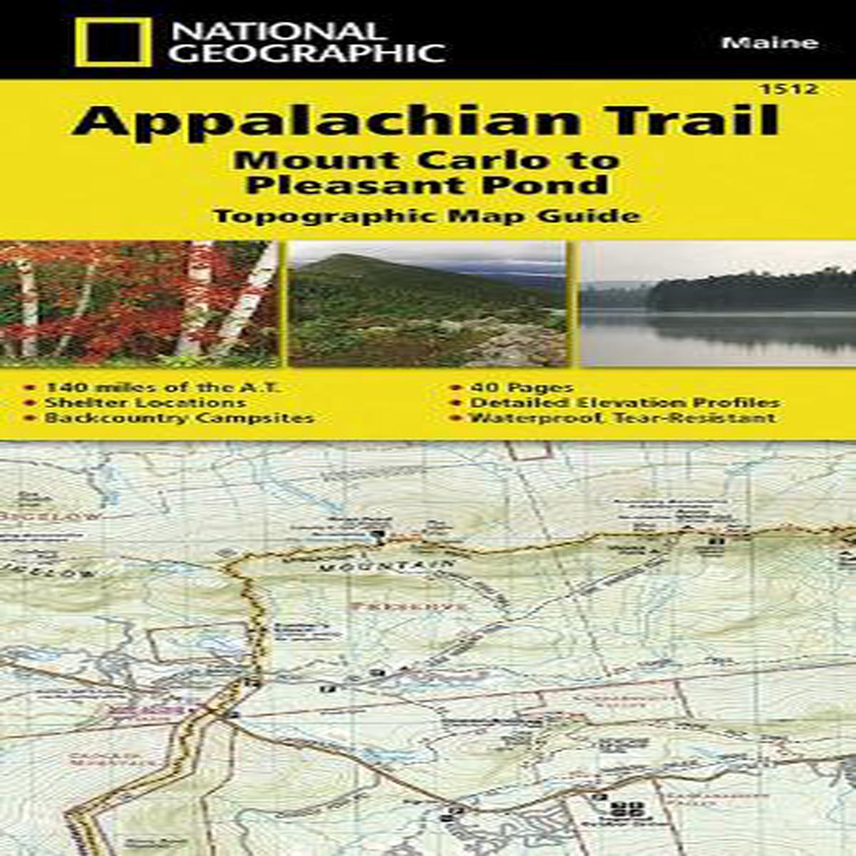 Appalachian Trail: Mount Carlo to Pleasant Pond Map