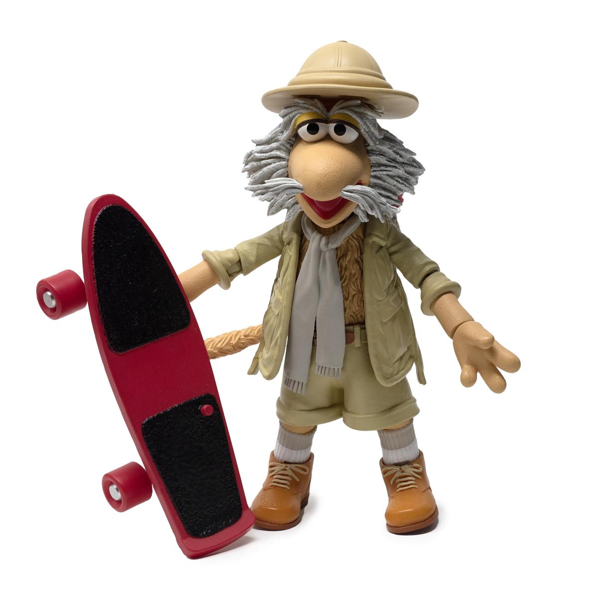 Boss Fight Studio Uncle Traveling Matt, Fraggle Rock Collectible Action Figure  Highly Articulated Figurine & Accessories - Orb, Skateboard, Walking Stick, Interchangeable Hands & Expression  1:12