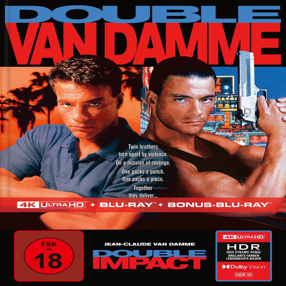 VAN DAMME, JEAN-CLAUDE - GEBALLTE LADUNG + DOUBLE IMPACT - LIMITIERTES MEDIABOOK - COVER B