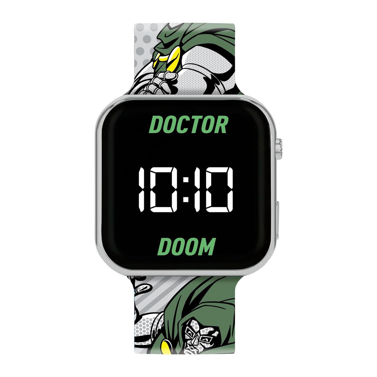Accutime Doctor Doom LED Display Watch with Silicone Character Strap for Kids