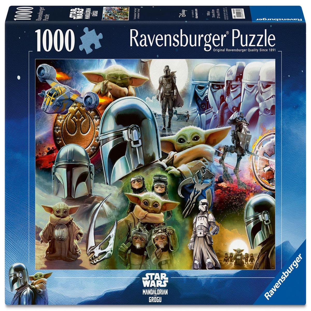 Ravensburger Puzzle 1000 Pezzi, The Mandalorian  Puzzle Adulti +14 anni, 70 x 50 cm, Puzzle per Adulti Star Wars, Idee Regalo Star Wars