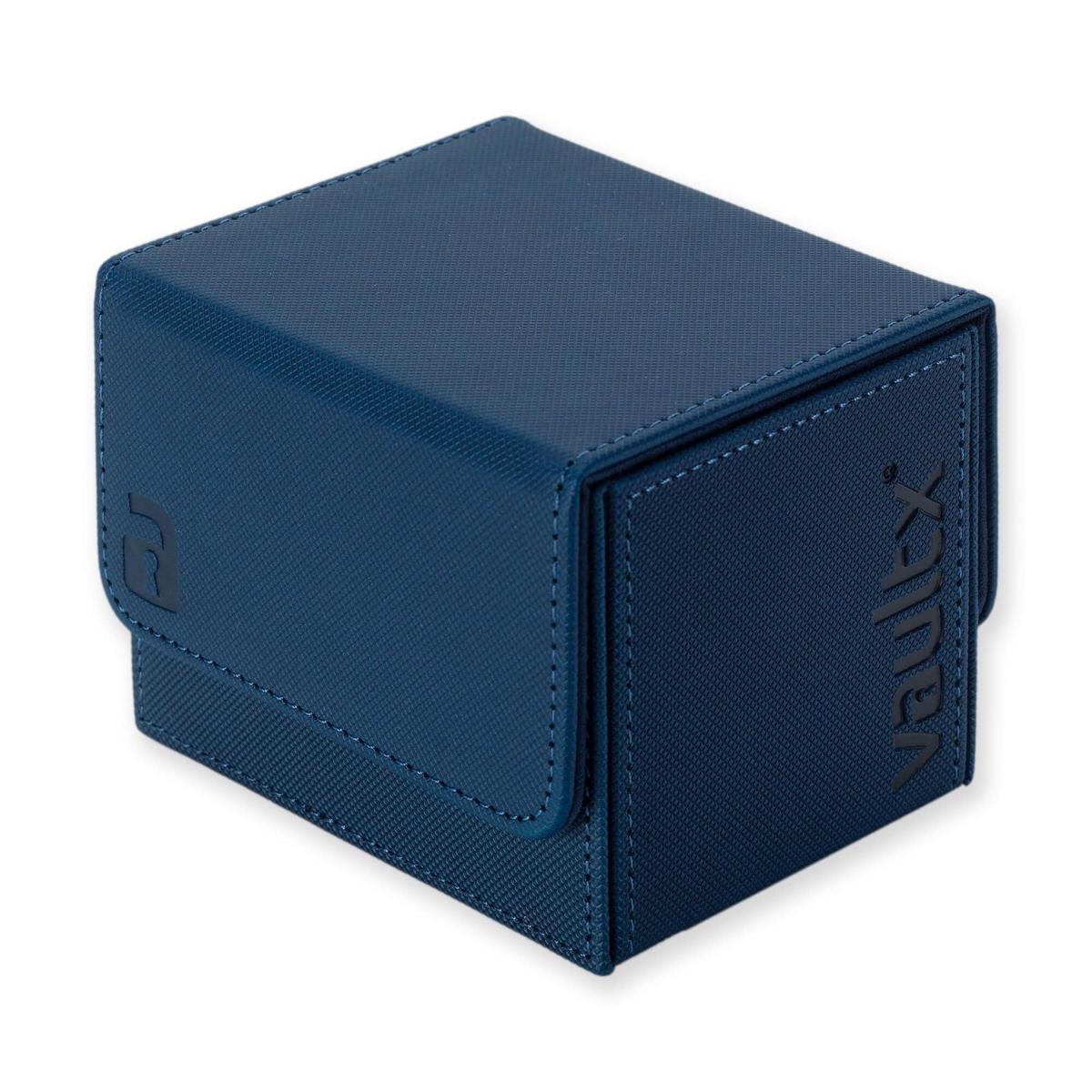Vault X Trading Card Sideloading Deck Box, 100+ sleeved cards, Premium Exo-Tec Material, Card Holder Storage Box, Detachable Magnetic Lid, for MTG Commander Game, TCG (Blue