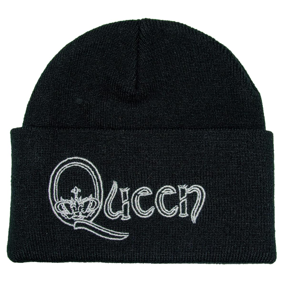 Amplified Silver Lurex Crown Q Cuff Beanie