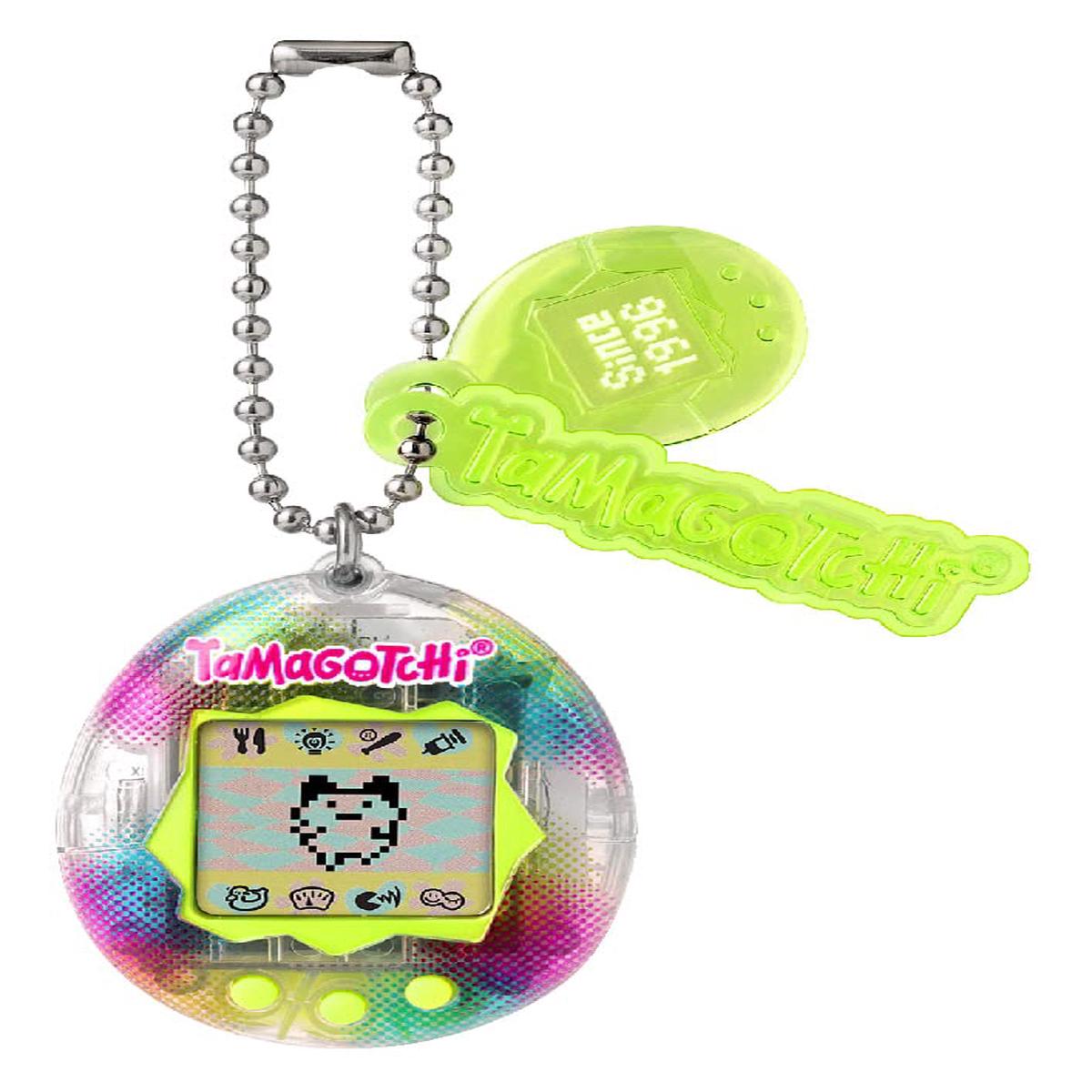 TAMAGOTCHI 42879 Bandai, Gen 1, Candy Swirl with Chain-The Original Virtual Reality Pet, Multicolor,5 x 4.2 x 1.8 centimeters