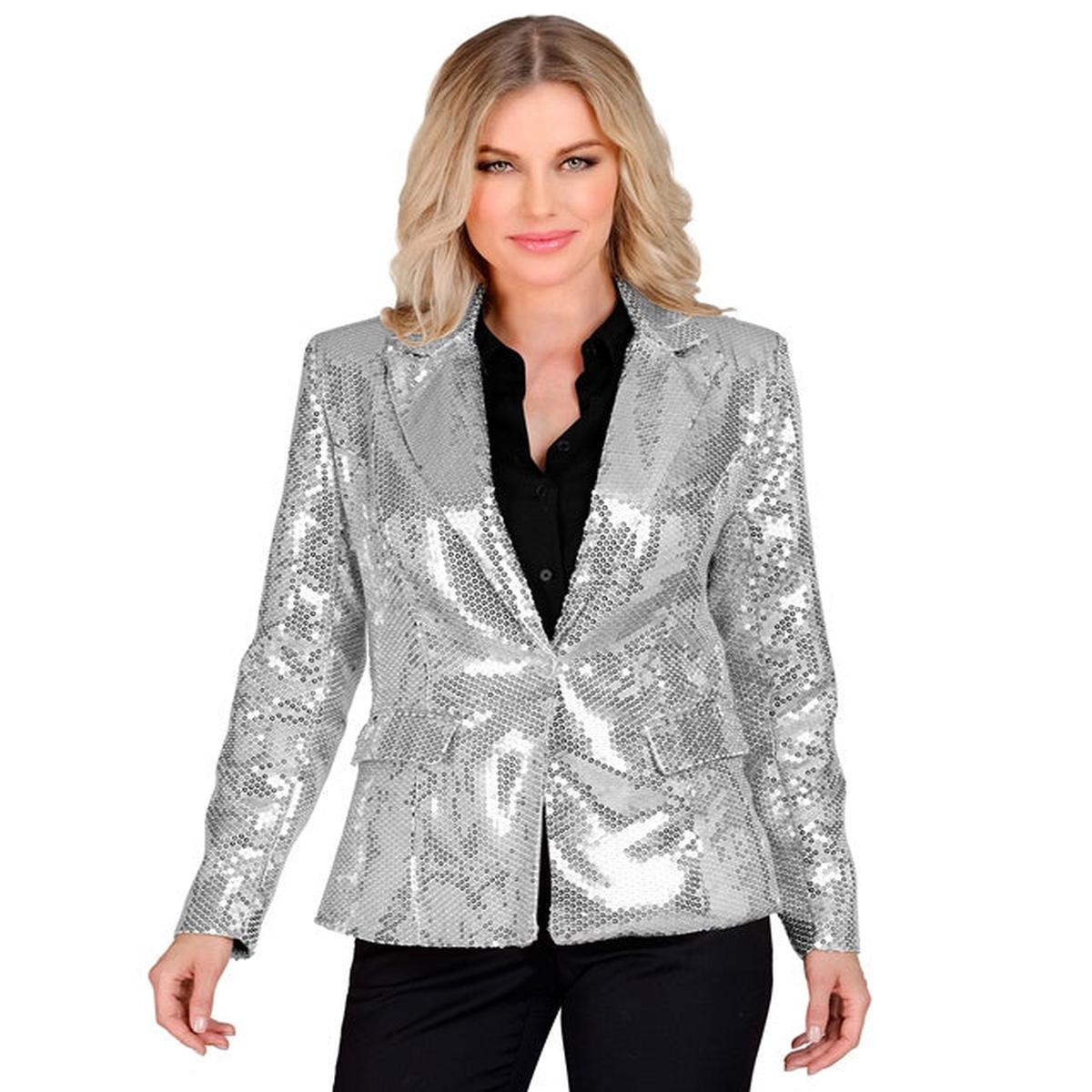 Widmann Party Fashion Jacket (Silver Sequin Jacket) (S) Silver