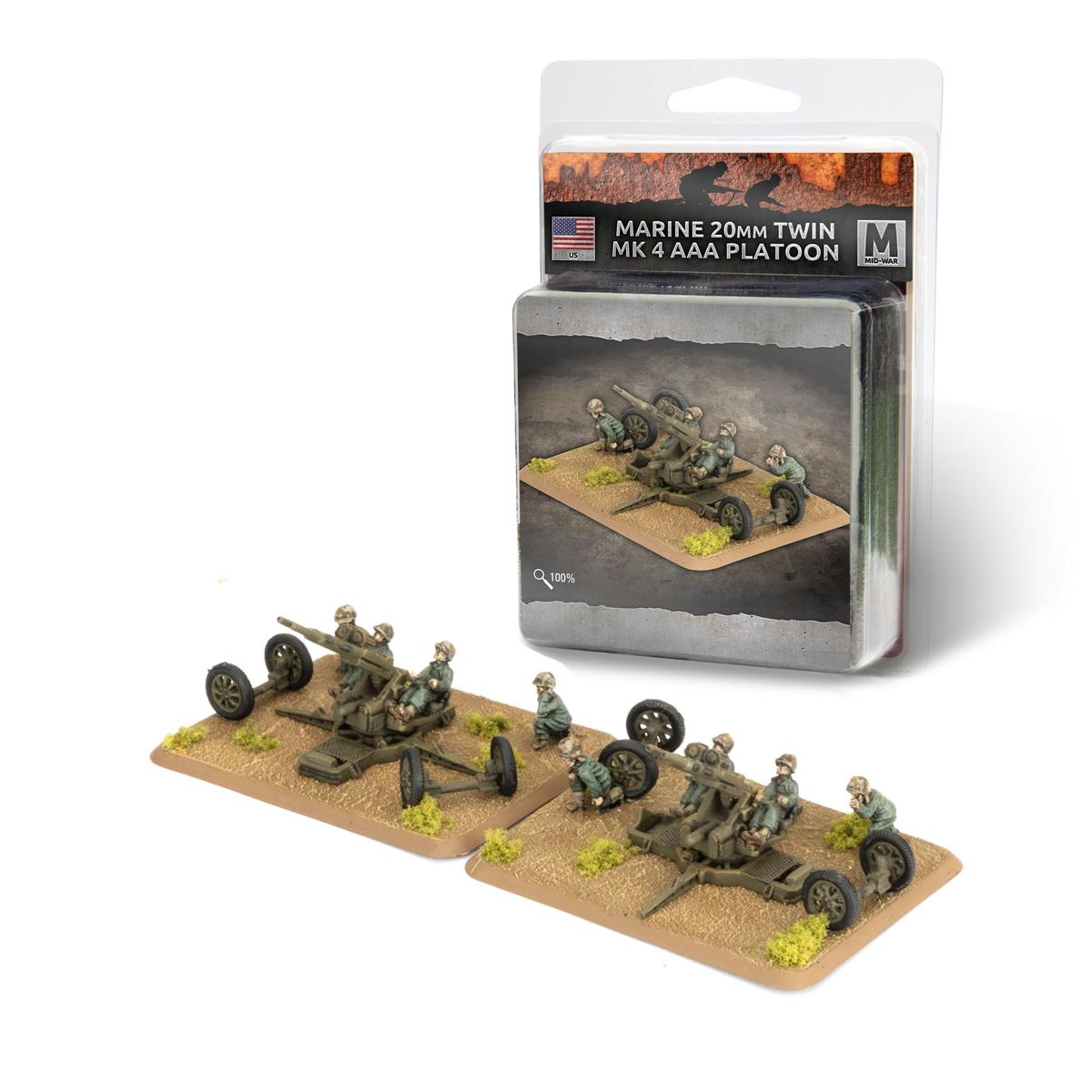Battlefront Miniatures Marine 20mm Twin MK 4 AAA Platoon