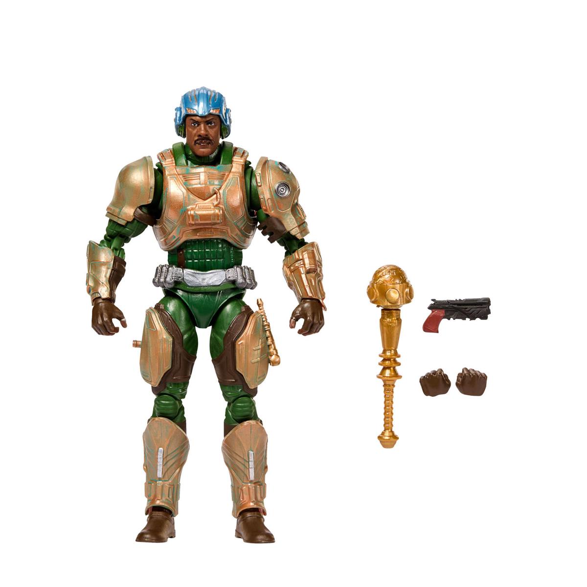 Masters of the Universe Chronicles - Man-at-Arms, action figure Guardia Reale Duncan del film del 2026 in scala 1:12, ispirato a Idris Elba e con design accurato, 6+ anni, JKJ25