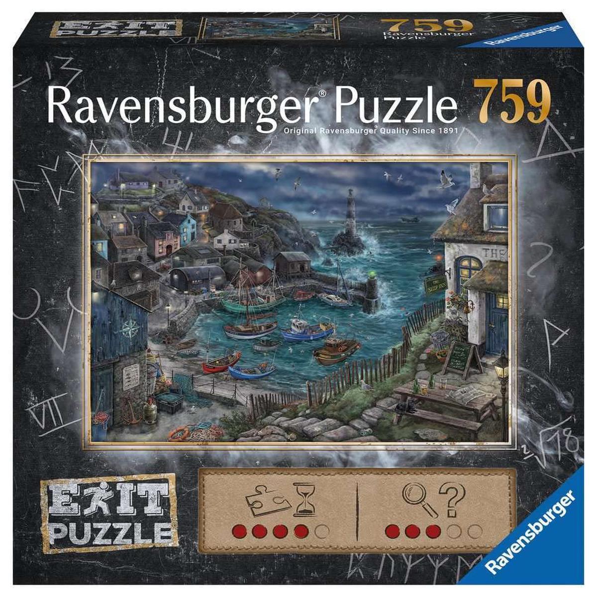 Ravensburger EXIT Puzzle 17365 The Fishing Village 759 Pieces Puzzle for Adults and Children from 14 Years