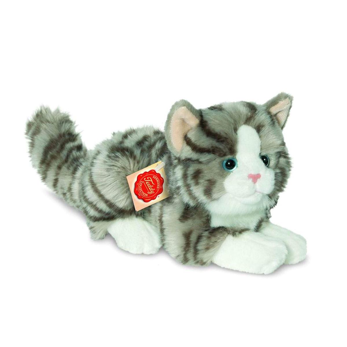 Teddy Hermann - Lying Cat Grey 20 Cm (906919)