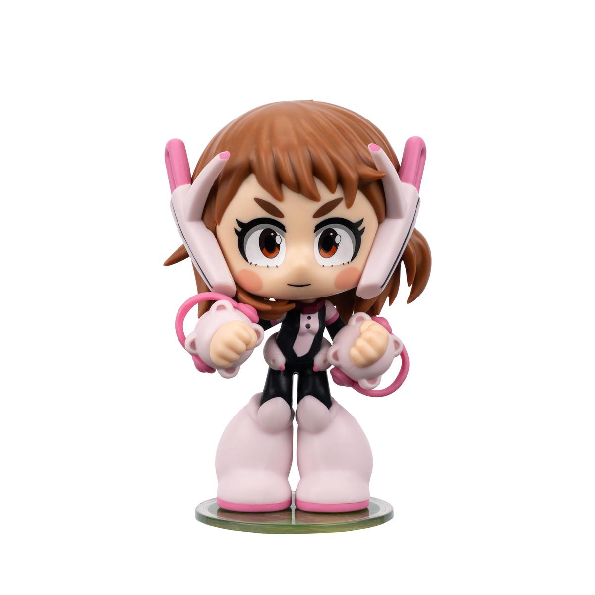 Total Anime Ochaco Uraraka (Kawaii) - 4-Inch Scale Articulated Mini-Figure with Display Base