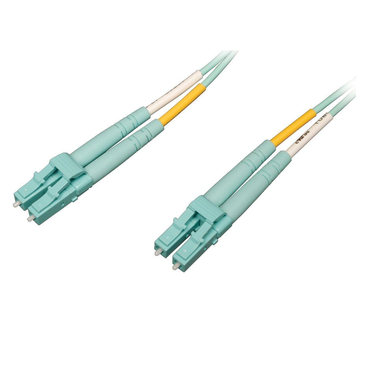 Tripp Lite 10Gb/100Gb Duplex Multimode 50/125 OM4 LSZH Fiber Patch Cable (LC/LC) - Aqua, 5 m (N820-05M-OM4)