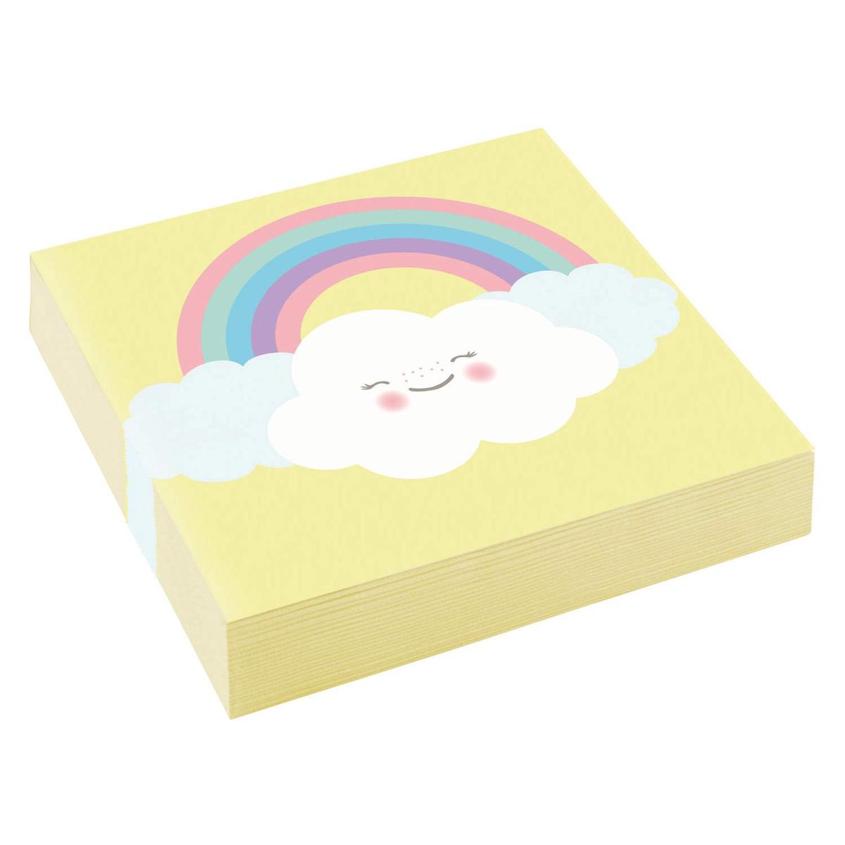 Amscan: 20 Napkins Rainbow & Cloud 25X25Cm