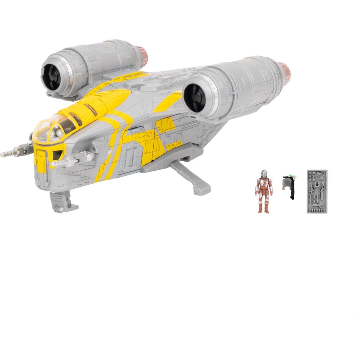 Star Wars Micro Galaxy Squadron SWJ0543 - Razor Crest - offizielles 18 cm groes Fahrzeug mit 1 Micro-Figur (2,5 cm