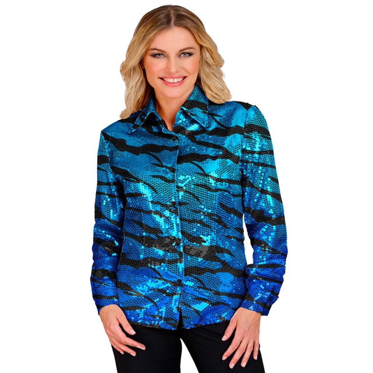 Widmann Party Fashion Shirt (Black Sequin Shirt) (XXL) Black